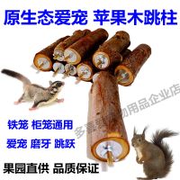 苹果磨牙枝小宠物龙猫松鼠豚鼠小蜜仓鼠磨牙棒用品苹果木树枝跳柱 1根苹果木跳柱