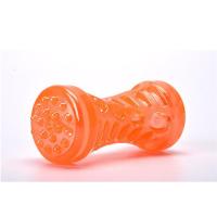 耐咬耐磨发声狗狗玩具磨牙棒法斗泰迪宠物玩具套餐骨头狗玩具用品 小号橘色(适合30斤内)