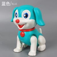 萌宠电动狗狗会特技跳舞唱歌行走电动玩具新年生日礼物陪伴小朋友 [蓝色]电动跳跳狗 电池版:送3节5号电池