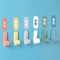 挂钩强力墙面免打孔挂衣钩门后强力钥匙粘钩无痕钉多功能家用贴勾 混色随机裝壹个[不够用]