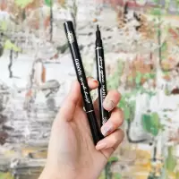 两支套美茜儿眼线笔不晕染防水硬头初学者防汗非眼线液眼线膏 酷黑眼线笔(两支