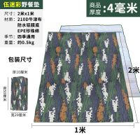 野餐垫铝膜防潮垫牛津野餐布野炊地垫户外便携加厚家用帐篷露营垫 新款厚度4毫米伍警2X1米