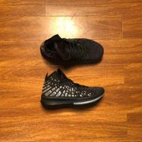 无鞋盒詹姆斯欧文等多款带气垫男子实战训练鞋篮球鞋 黑灰 42