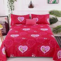 亲肤磨毛双人床单单件2米学生宿舍单人床单1.5米寝室单件被单 玫瑰新娘 150*210CM床单一个
