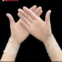 美容院专用橡胶推油乳胶手套透明加厚按摩身体用的一次性乳胶手套 透明 色[微弹]50只 S