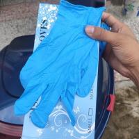 一次性丁腈手套防油防水防一切机械能接触到的油污,家用劳保等等 天蓝S码20只(盒)