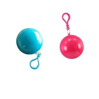 一次性雨衣球形便携式户外旅游登山徒步防雨水成人儿童雨披加厚款 [2只 天蓝/粉] 均码