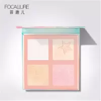 你的脸上有钻石│菲鹿儿Focallure四色高光修容盘粉饼提亮粉珠光 四色粉饼