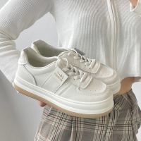小众设计感可爱韩版大头鞋女鞋小白鞋女2021新款夏季薄款日系板鞋 米色 关注店铺优先发 35