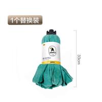 金锚组合超细纤维拖把超强吸水墩布传统家用老式拖布干湿两用 [绿色超细布1个替换装]