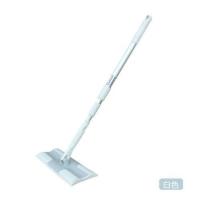 地板擦木地板静电除尘干湿两用拖三节伸缩铝柄平板拖把 三节铝柄地板擦[白色]