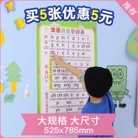 小学汉语aoe拼音字母表墙贴全套声母韵母谐音跟读 幼儿一年级儿童 [优选1张]汉语字母表