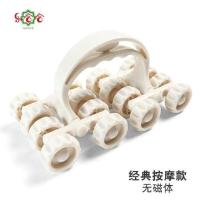 乐哈哈太空月球车腰腿头颈背部滚轮式脊椎全身家用手动16轮按摩器 白色无磁款