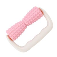 减肥瘦腿神器大小腿部按摩器放松肌肉瘦腿手臂燃脂健身瑜伽滚轴瘦 两轮粉(滚轴硅胶)