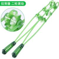 拉背条按摩器滚轮后背推滚背部腰部经络疏通手持式家用放松按摩器 二轮拉背绿色