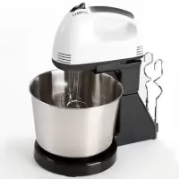 家用商用台式电动打蛋器烘焙电动手持搅拌器自动打蛋器带桶和面机 黑白色台式打蛋器