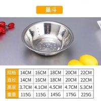 加厚不锈钢巢斗冲孔马斗马兜雀巢滤水漏斗漏碗漏碟带孔碗配菜盘碟 14cm加厚巢斗