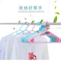 新[5-30装防滑耐磨]成人加粗塑料衣架晾衣架家用衣柜衣架子加厚 随机颜色 5支装