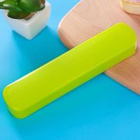 餐具盒装勺子筷子牙膏牙刷塑料收纳盒子旅行儿童学生便携收纳空盒 抽屉式小号绿色