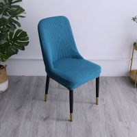 北欧椅子套罩大弧形异性餐椅套罩半圆形椅套万能家用连体凳子套罩 大弧形-墨绿色(送魔术贴) 单个装