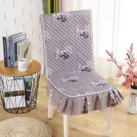 加厚椅子套罩防滑餐桌椅套凳子套罩椅套桌椅套座椅套餐椅套板凳套 小树+ 咖 1坐垫1靠背[几张椅子拍几个]