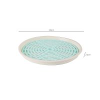 长方形托盘家用塑料创意茶杯茶盘客厅茶几厨房水杯双层沥水水果盘 圆款沥水盘[颜色随机]