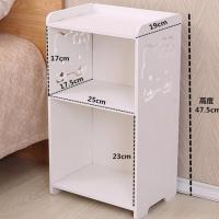 简易床头柜简约现代收纳小柜子创意组装储物柜宿舍卧室收纳床边柜 小号无门