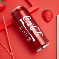 创意易拉罐保温杯不锈钢便携男女学生水杯百事可乐罐个性潮吸管杯 可口可爱大号(微保温)