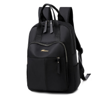 双肩包女2021新款时尚百搭大容量电脑包商务牛津布旅行背包女书包 黑色