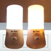 买1送1 光控小夜灯插电led节能灯感应灯喂奶灯夜光灯遥控开关灯 开关款[小白灯]买1送1同款