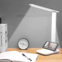 LED台灯护眼学习写作业专用超特亮书桌保视力学生宿舍的可充插电 插电使用[没有电池/不可充电] [柔光护眼台灯]LED三