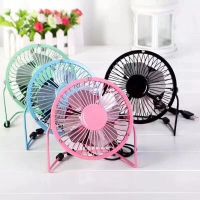 恒颢usb桌面风扇 插电小风扇学生宿舍 铁艺办公桌迷你电风扇批发 4寸随机色