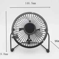 4-6寸-8寸usb桌面风扇 插电小风扇学生宿舍 铁艺办公桌迷你电风扇 4寸黑色