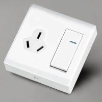 明装墙壁开关插座面板三孔16A空调热水器插座带开关一开双控明盒