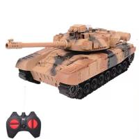 儿童遥控坦克车玩具车军事电动亲子对战越野战车装甲男孩充电汽车 不带遥控器[沙漠坦克] 电池自备
