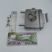 玻璃门锁中央玻璃锁单双门免开孔方型不锈钢玻璃门锁单门双开门锁[8月24日发完] 不锈钢方型单玻璃门锁外开