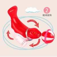 电动唱歌跳舞顶球旋转海狮儿童男孩女孩海豚发光小孩玩具小狗爬行 小号海狮[无音乐] 厂配[需自购电池]