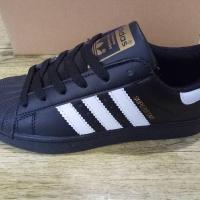 三叶草贝壳头男鞋女鞋情侣百搭休闲校园学生小板鞋 黑白 36