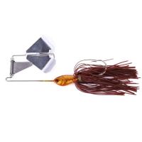 胡须佬水面系拖拉机复合旋转亮片路亚假鱼饵流苏远投钓黑鲶鱼翘嘴 16克 棕色