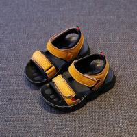 男童凉鞋2021新款夏季中小儿童凉鞋防滑软底牛皮宝宝凉鞋沙滩鞋 黄色蜜蜂 21码内长13.8厘米
