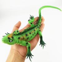 大号仿真蜥蜴模型整蛊吓人变色龙壁虎软胶儿童玩具发声塑胶动物 大号绿色蜥蜴一只