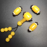 小金刚星月菩提配饰小叶紫檀崖柏文玩佛珠108颗菩提子配件小小号 黄玉髓款 小号适合6-9mm菩提佛珠