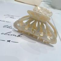 韩国优雅气质vintage复古风醋酸板材头发夹子发夹后脑勺抓夹发饰 米色[1个装]