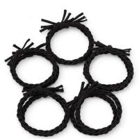 小清新简约女扎头发皮筋马尾头绳韩版高弹力发圈头饰少女百搭发绳 BZ黑色/5条装