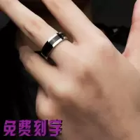 钛钢男士戒指霸气复古个性配饰女戒指情侣对戒指环女戒指韩版时尚 男款 12号（周长68毫米）