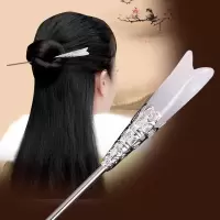 远方情玉兰花发簪宫廷古装簪子古典头饰步摇古风发钗盘发饰品T94 玉兰花宫廷发簪 白色