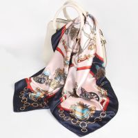 上海故事仿发带真丝大方巾2021新款丝巾围巾领巾送妈妈[礼盒装] 时尚爱玛 深蓝