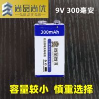 尚品尚优 9V充电电池 安检仪器吉他可充电650mAh 9V9伏充电锂电池 [无充电器]1节300毫安