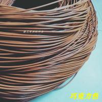 塑料pe藤手工diy材料圆实心2.5毫米编织藤椅收纳筐工艺品藤条[9月19日发完] 巧克力实心圆藤2.6毫米