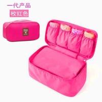 内衣内裤收纳袋衣物多功能防水洗漱包化妆包大容量文胸包便携旅行 单层文胸内衣收纳袋随机色
